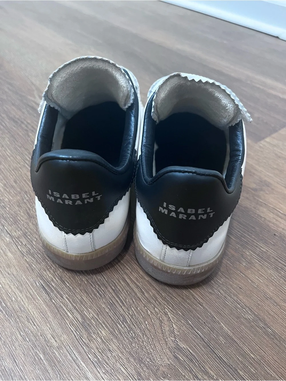 Isabel Marat Beth Velcro Black and White Sneaker Size 39